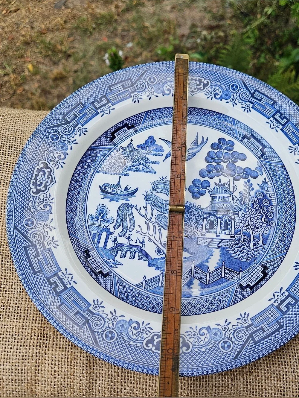 Blue Willow Dinner Plate - Classic Blue and White Churchill Made in England